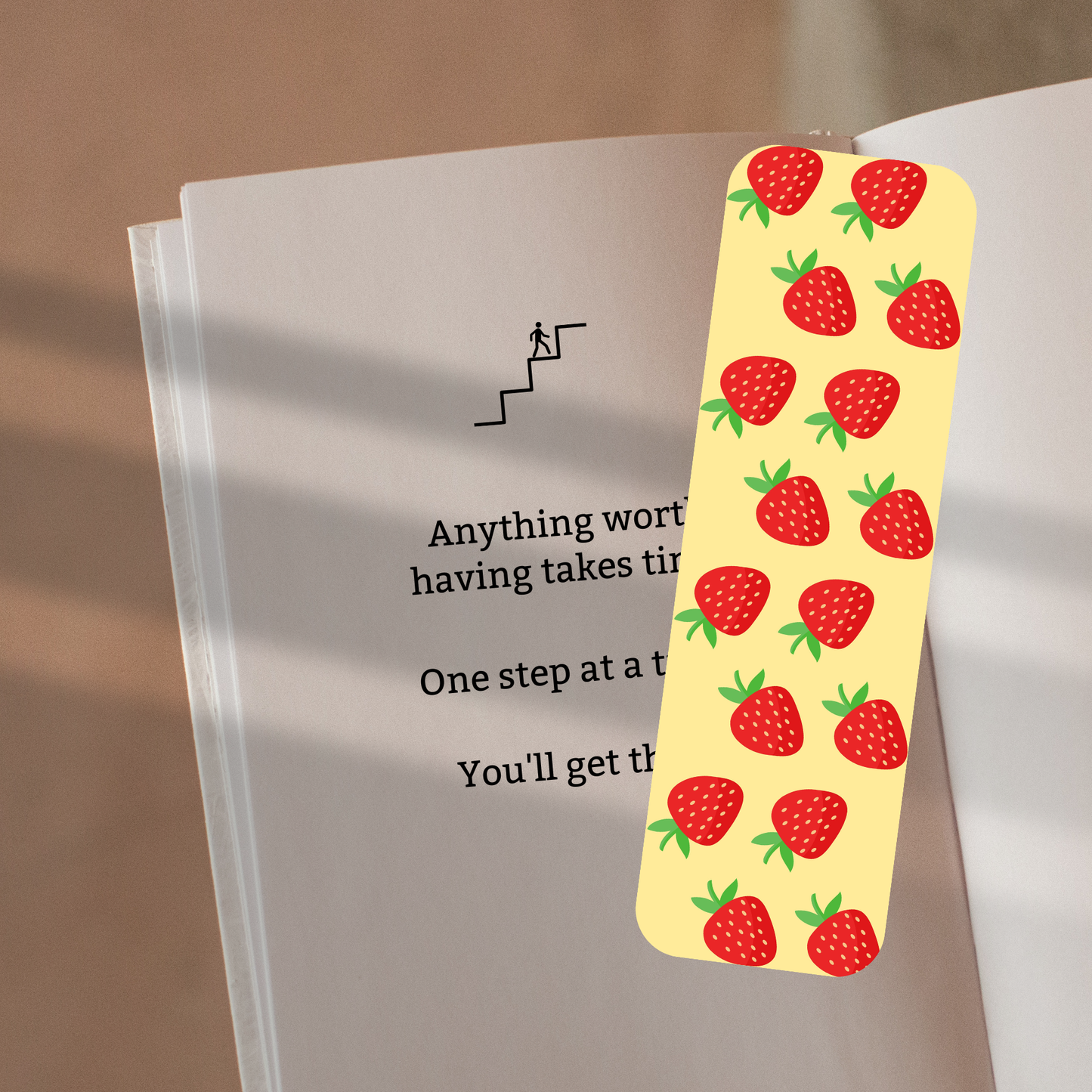 Yellow Strawberry Bookmark