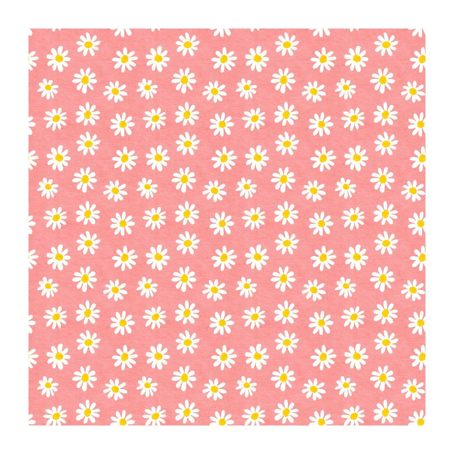 Daisies: Pink Scrapbook Paper - 8.5x11