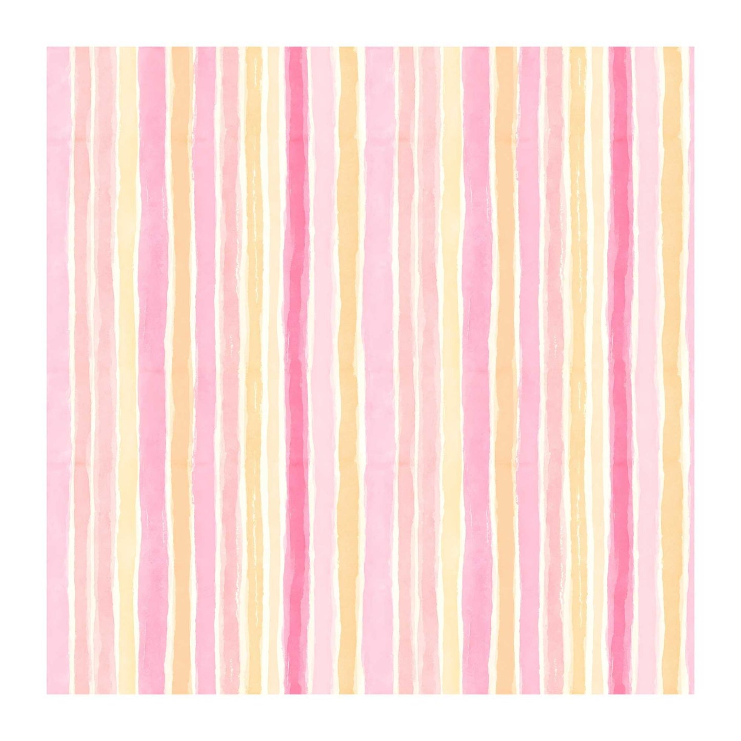 Pink Lemonade Stripe Scrapbook Paper - 8.5x11