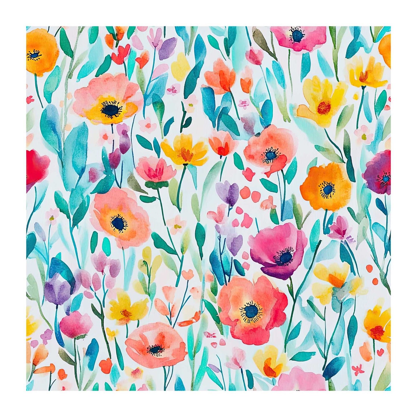 Blooming Garden Scrapbook Paper - 8.5x11