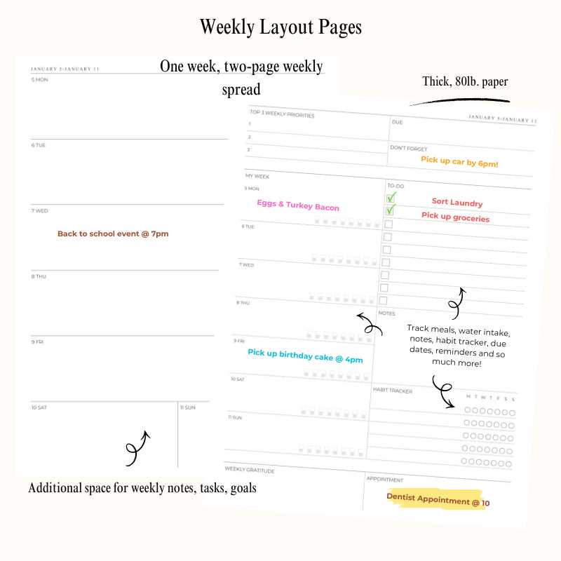 2026 Spiral Weekly Planner - Whimsy Wildflowers (8.5x11)