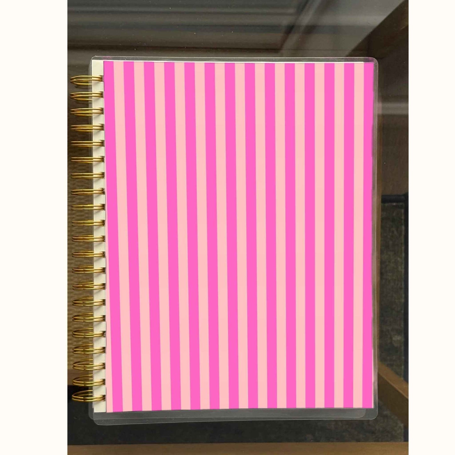 8.5x11 Notebook - Pink Stripe