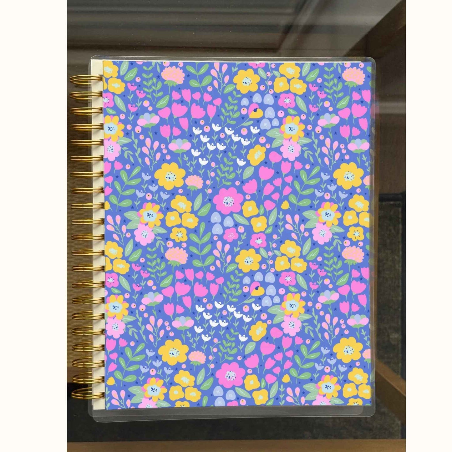 8.5x11 Notebook - Blue Wildflower