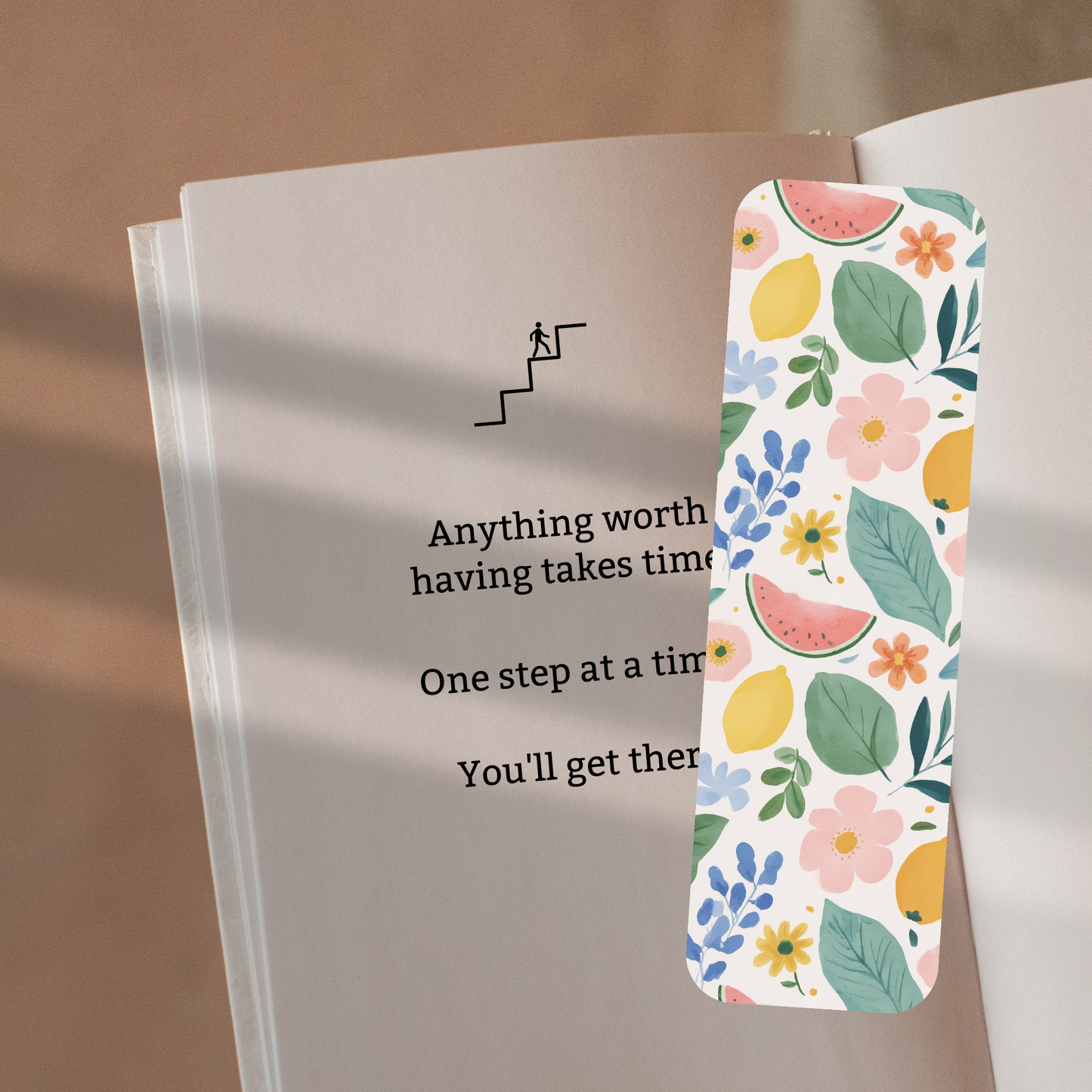 Lemon Floral Bookmark