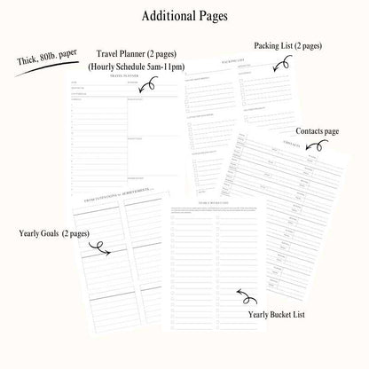 2026 Spiral Weekly Planner - Blue Sunflower (8.5x11)