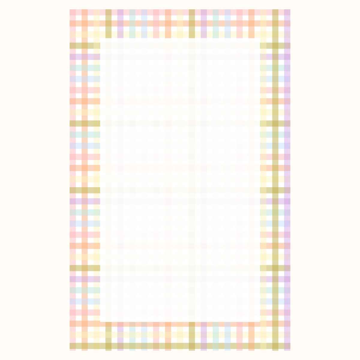 Rainbow Gingham Notepad 5" x 7"