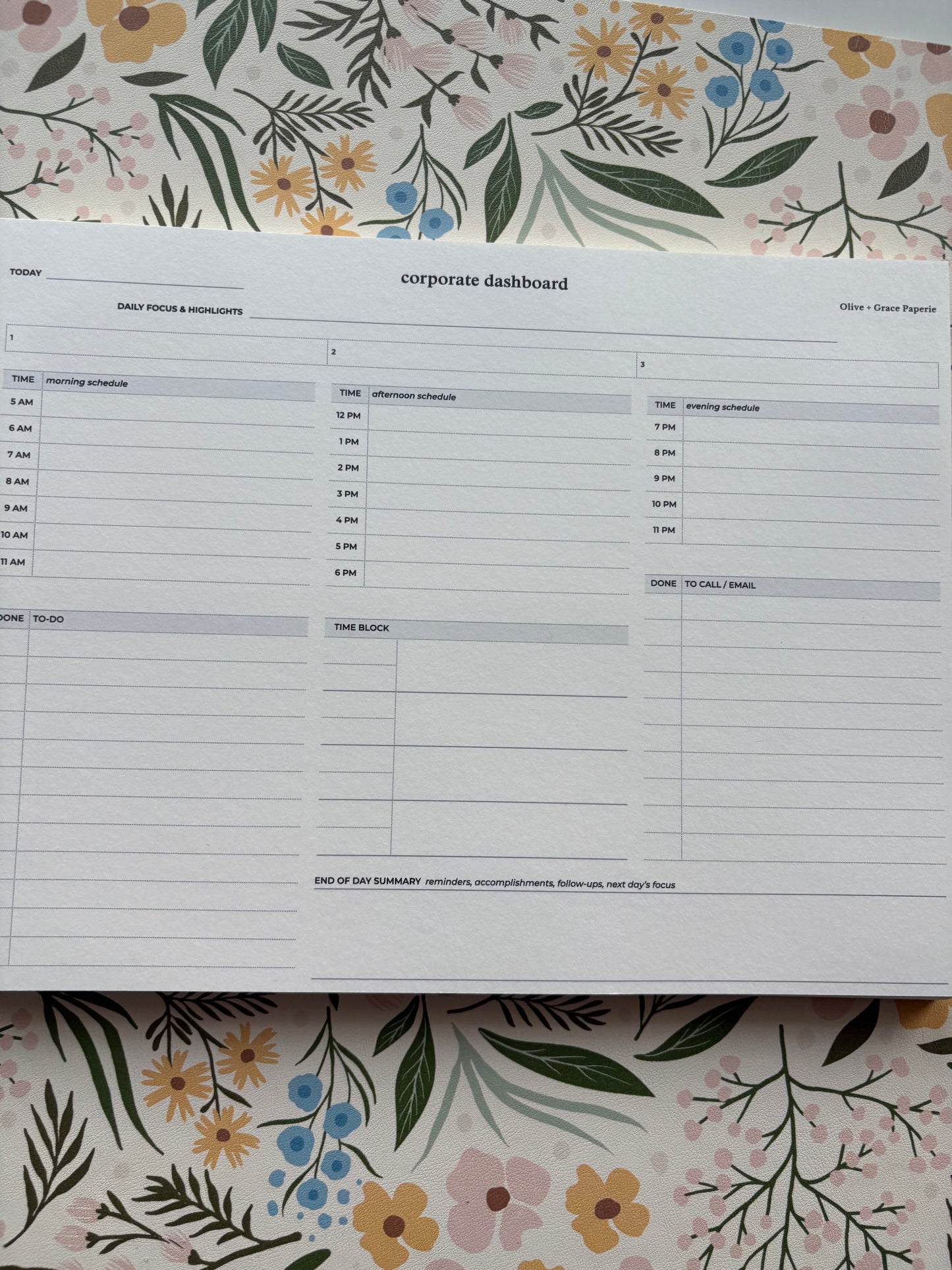 Corporate Dashboard Desk Pad - 8.5x11
