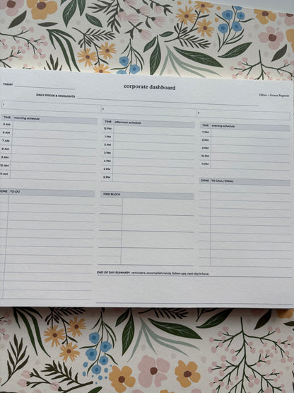 Corporate Dashboard Desk Pad - 8.5x11