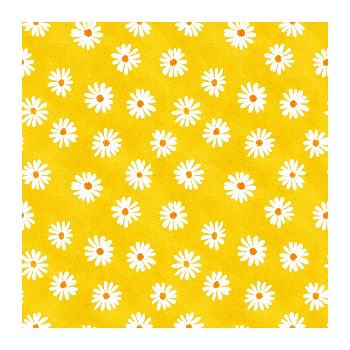 Daisies: Yellow Scrapbook Paper - 8.5x11