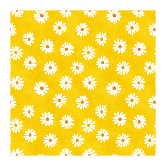 Daisies: Yellow Scrapbook Paper - 8.5x11
