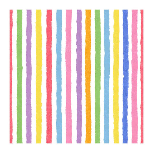 Watercolor Rainbow Stripe Scrapbook Paper - 8.5x11