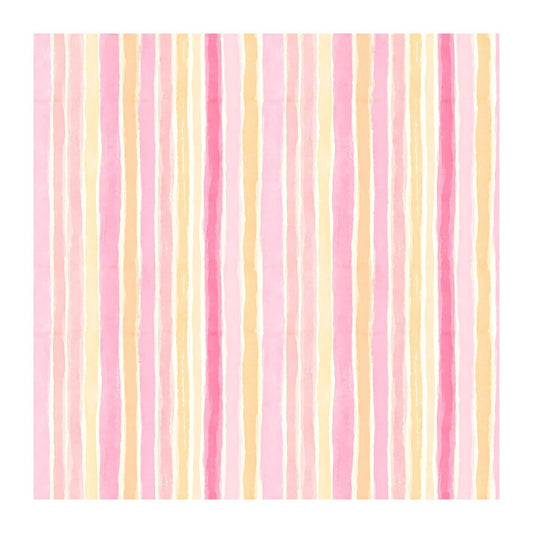 Pink Lemonade Stripe Scrapbook Paper - 8.5x11