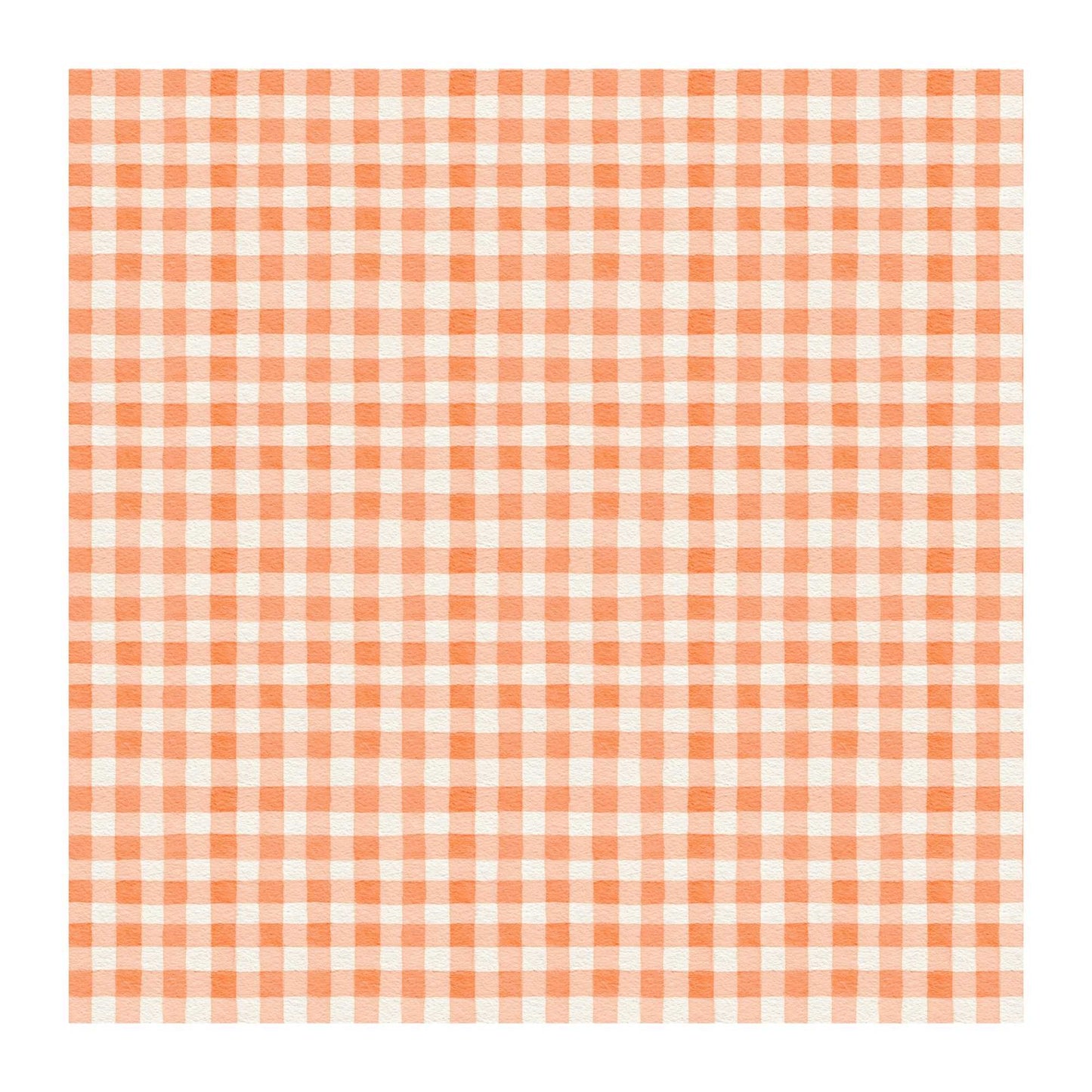 Peach Plaid Scrapbook Paper - 8.5x11