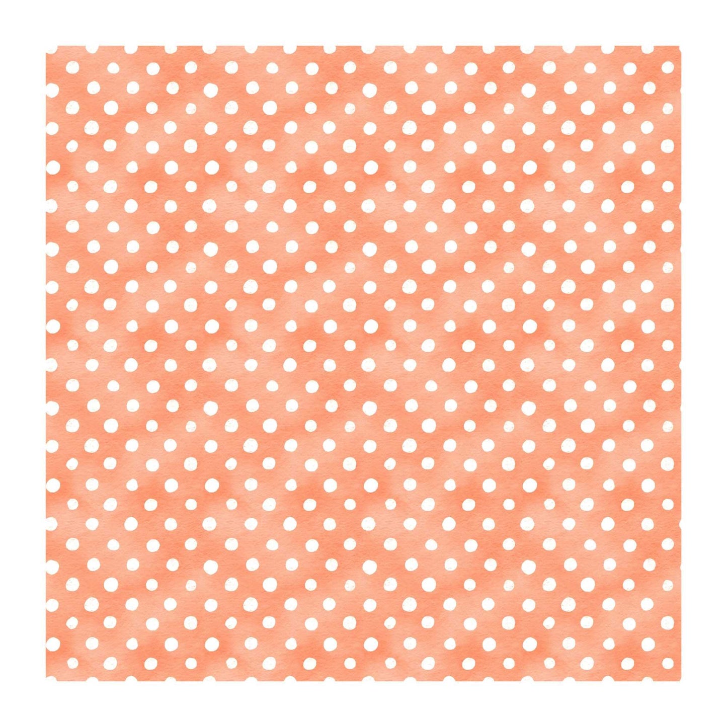 Peach Polkadot Scrapbook Paper - 8.5x11