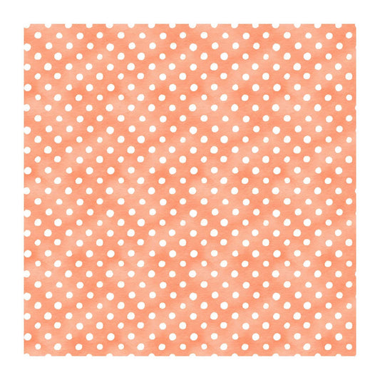 Peach Polkadot Scrapbook Paper - 8.5x11