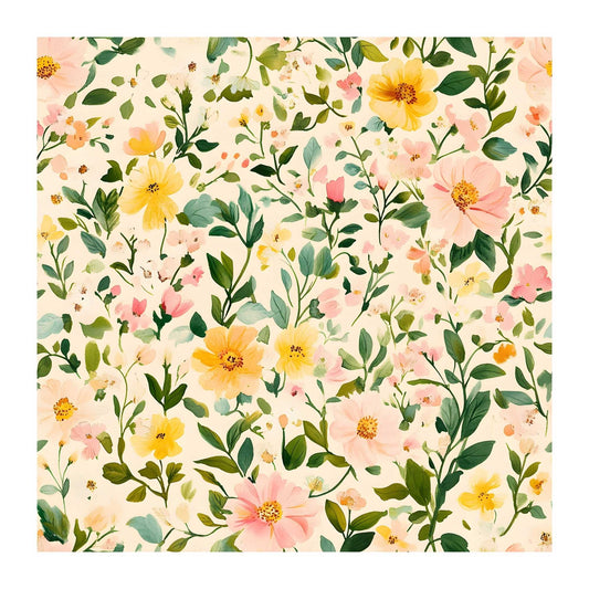 Vintage Petals Scrapbook Paper - 8.5x11