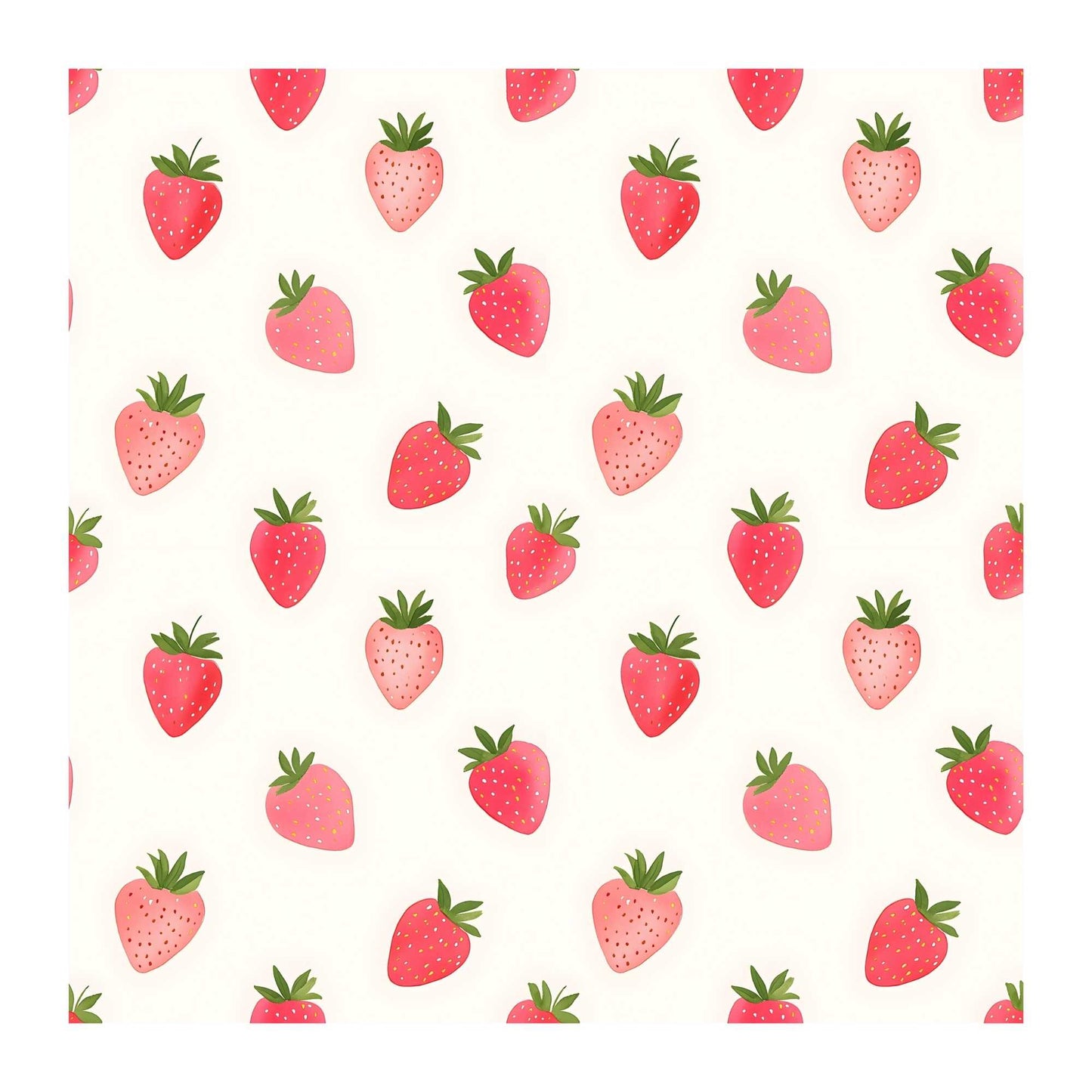 Strawberry Bloom Scrapbook Paper - 8.5x11