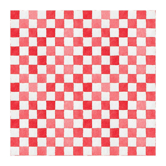 Red Plaid Scrapbook Paper - 8.5x11