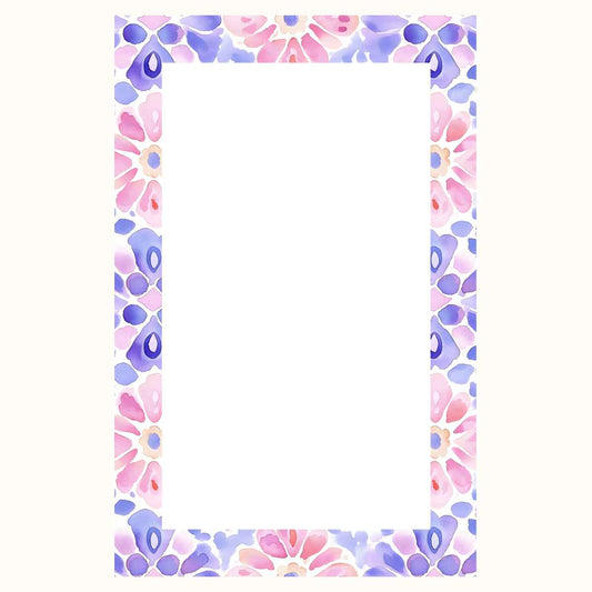 Lilac Floral Notepad 5" x 7"