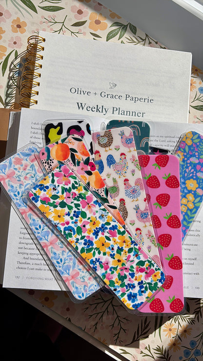 Rustic Farm Chickens Bookmark