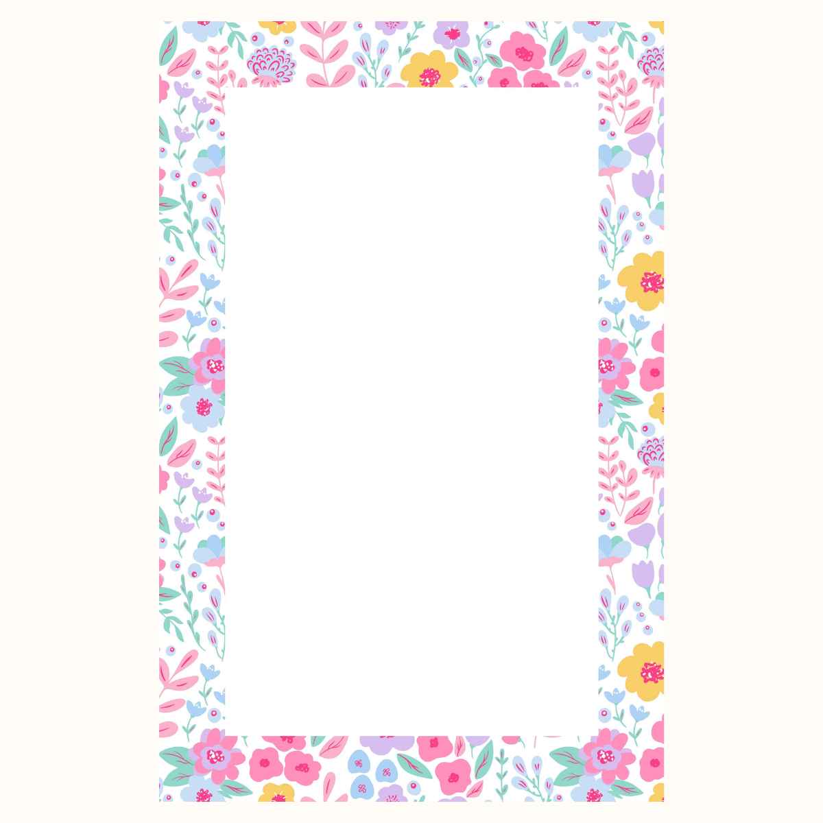 Pastel Wildflowers Notepad 5" x 7"