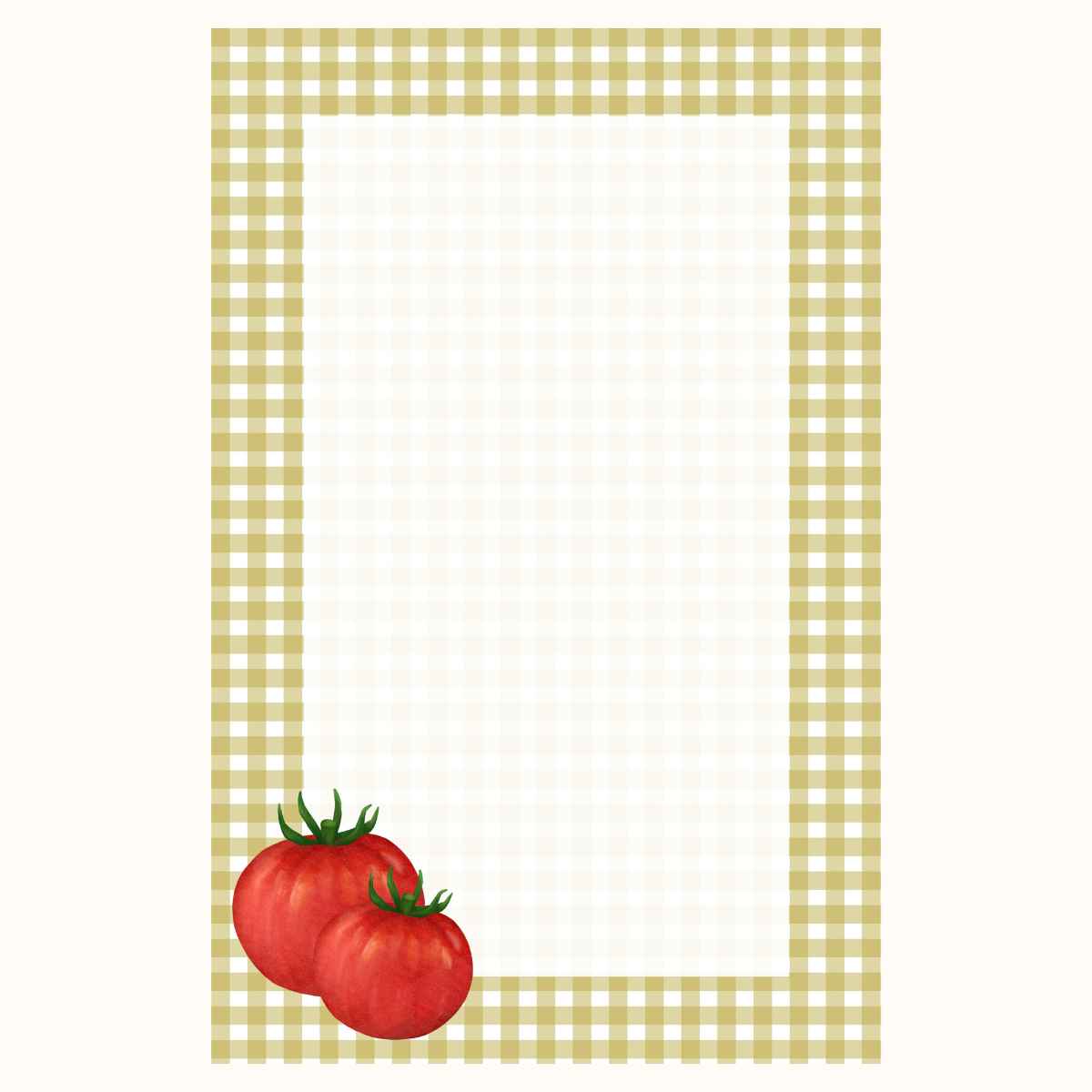 Gingham Tomato Notepad 5" x 7"