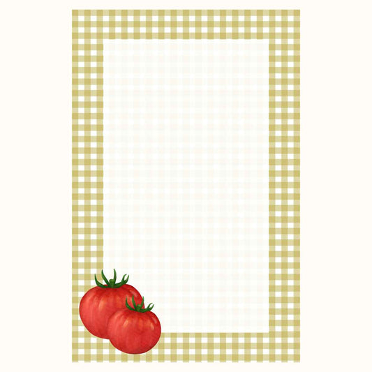 Tomato Gingham Notepad 5" x 7"