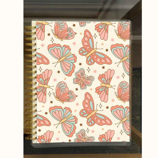 8.5x11 Notebook - Retro Butterfly