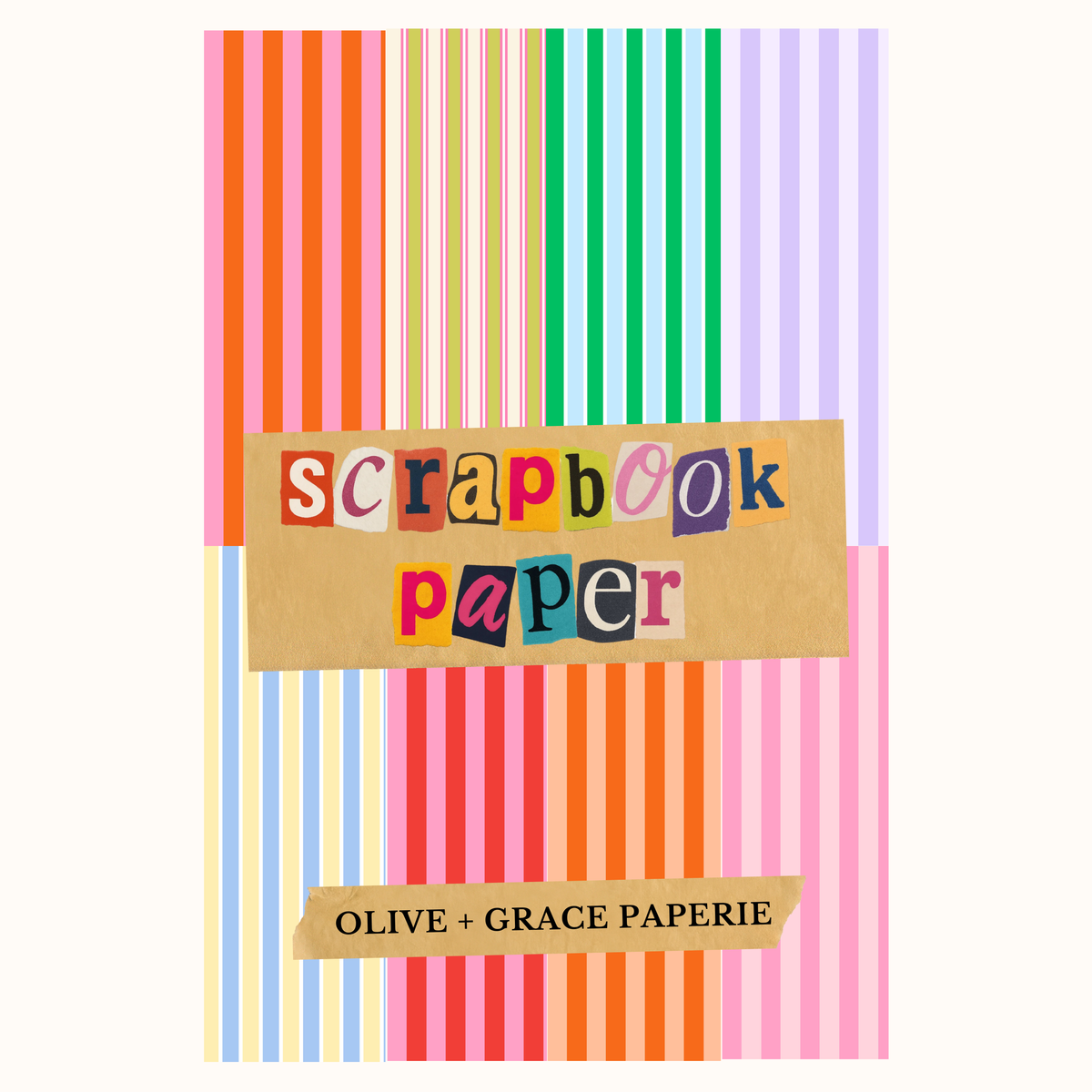 Cardstock Paper Pack: Stripes (Vol 1.) – 8.5" x 5.5"