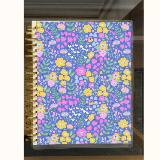 8.5x11 Notebook - Blue Wildflower