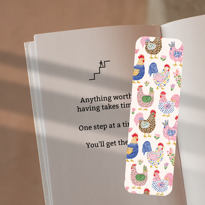 Rustic Farm Chickens Bookmark