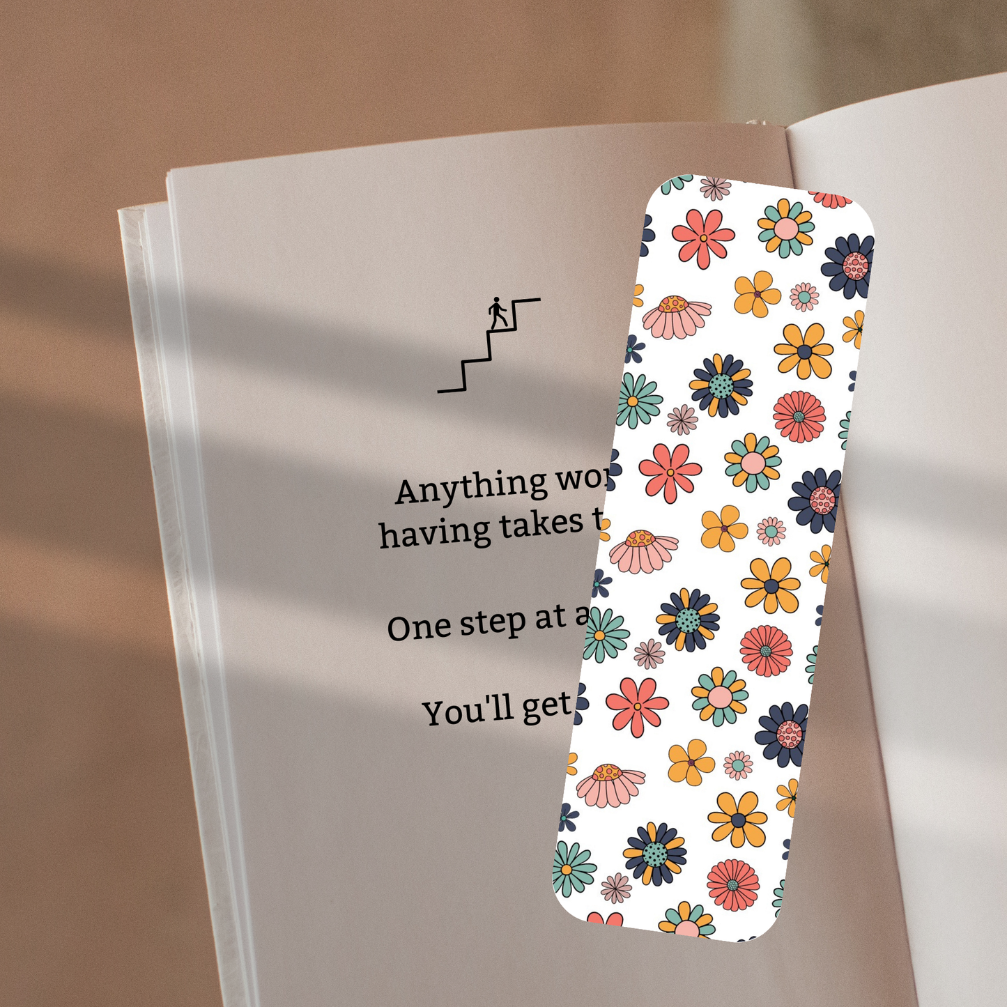 Retro Flowers Bookmark