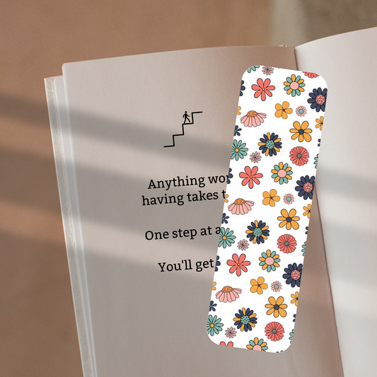 Retro Flowers Bookmark