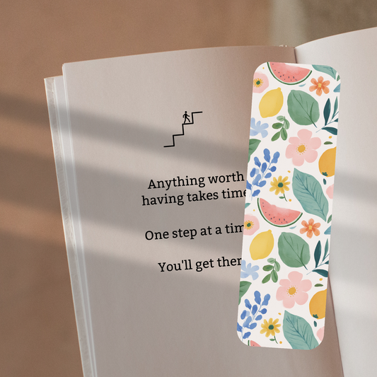 Lemon Floral Bookmark