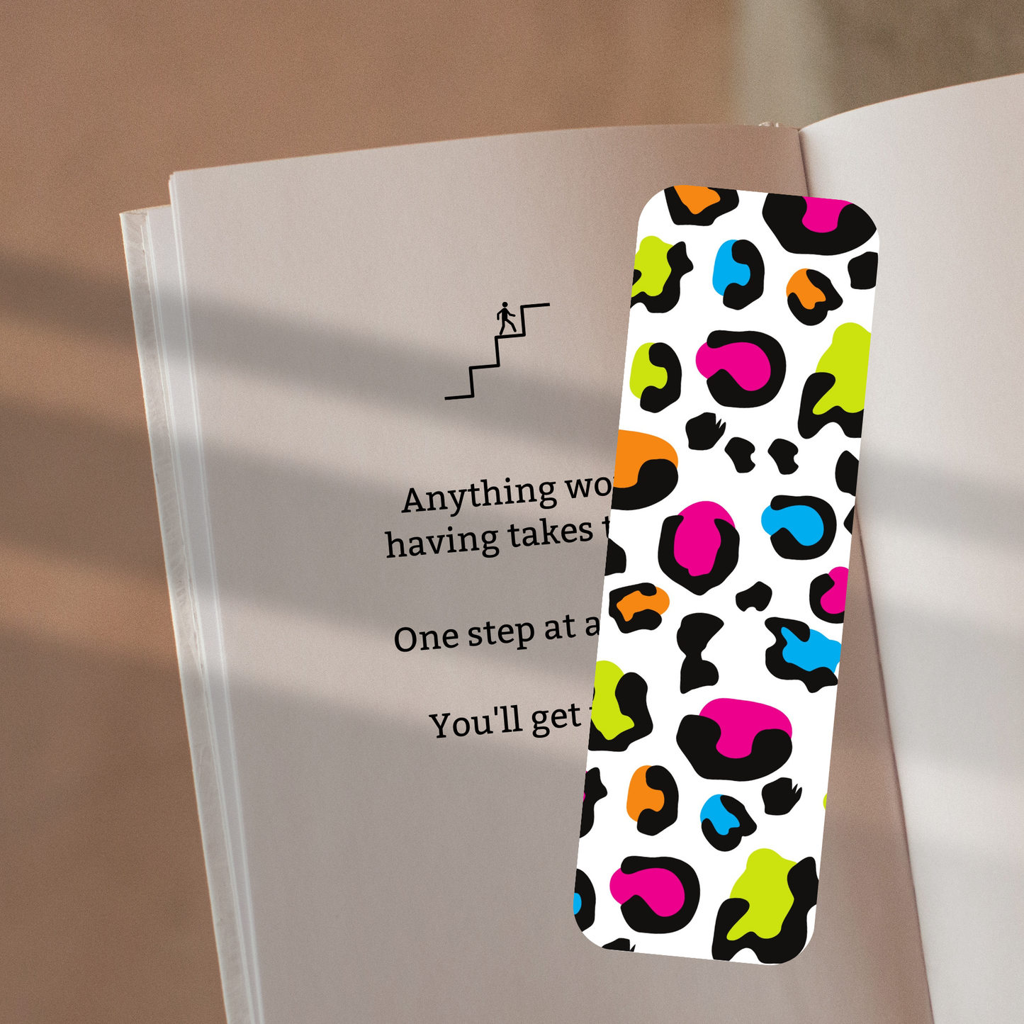 Neon Leopard Bookmark