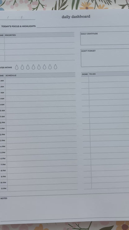 Daily Dashboard Desk Pad - 8.5x11