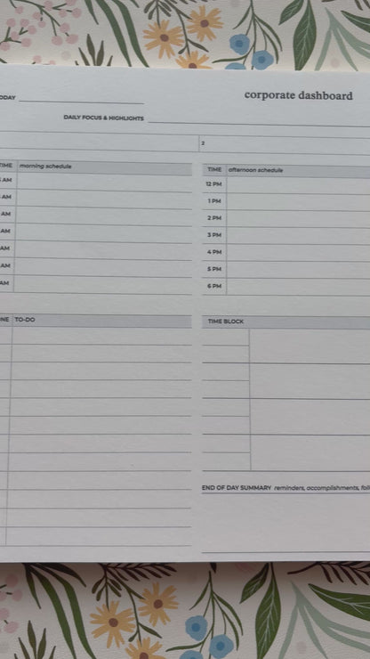 Corporate Dashboard Desk Pad - 8.5x11
